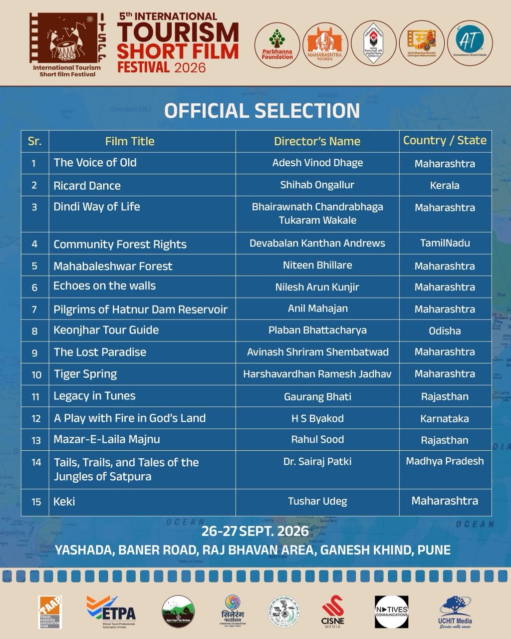 5th International Tourism Short Film Festival 2026 — Official Selection, page 1