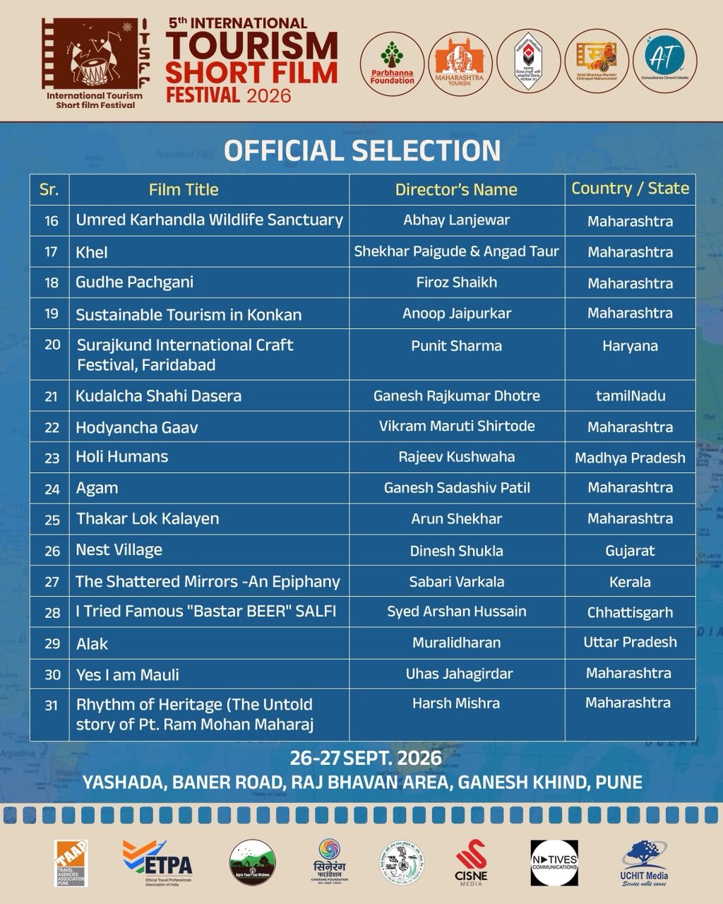 5th International Tourism Short Film Festival 2026 — Official Selection, page 2